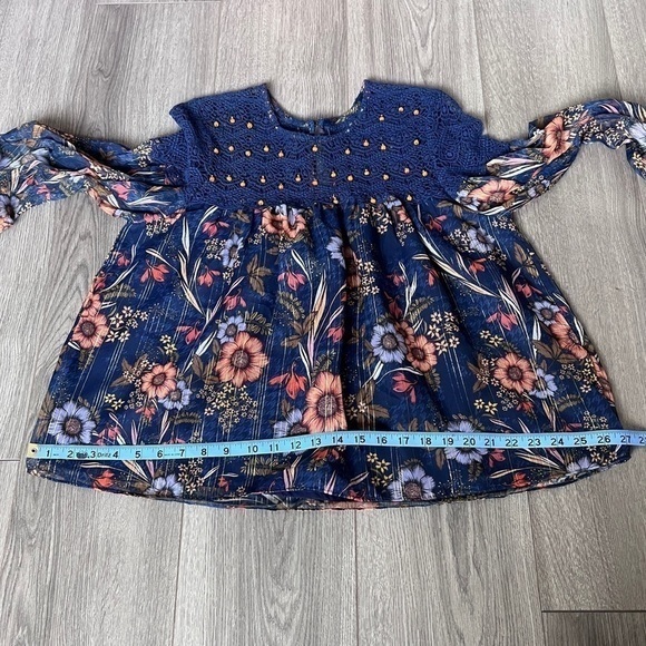 Anthropologie Mynah Cristy Crochet Blouse Size Extra Small - Picture 8 of 12